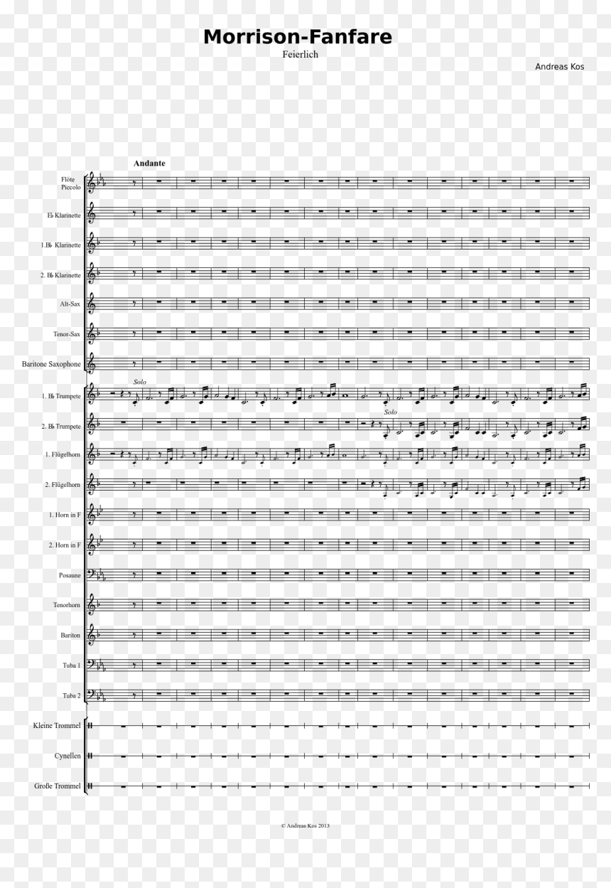 James Morrison Fanfare Sheet, HD Png Download - jim morrison png