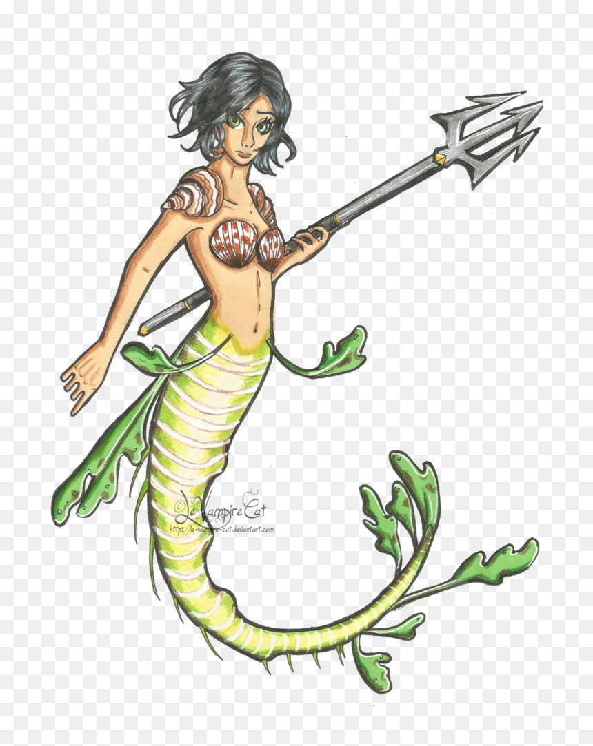 Trident Clipart Sea - Mermmaid No Background, HD Png Download - poseidon trident png