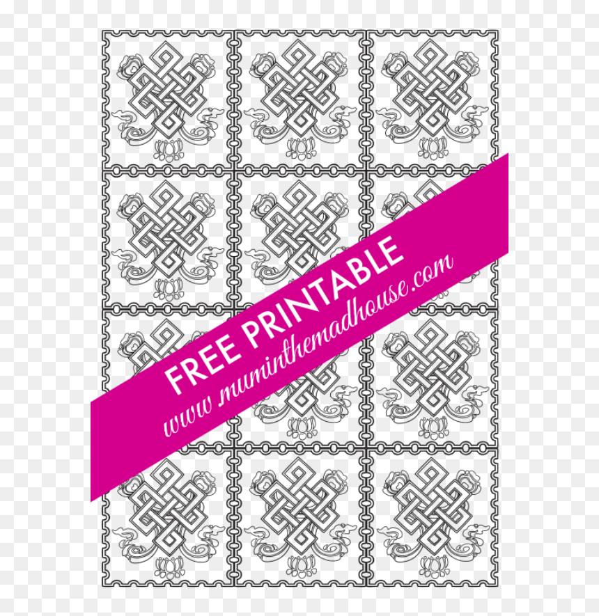 Pages From Buddhism-4 - Pattern, HD Png Download - adult coloring pages png