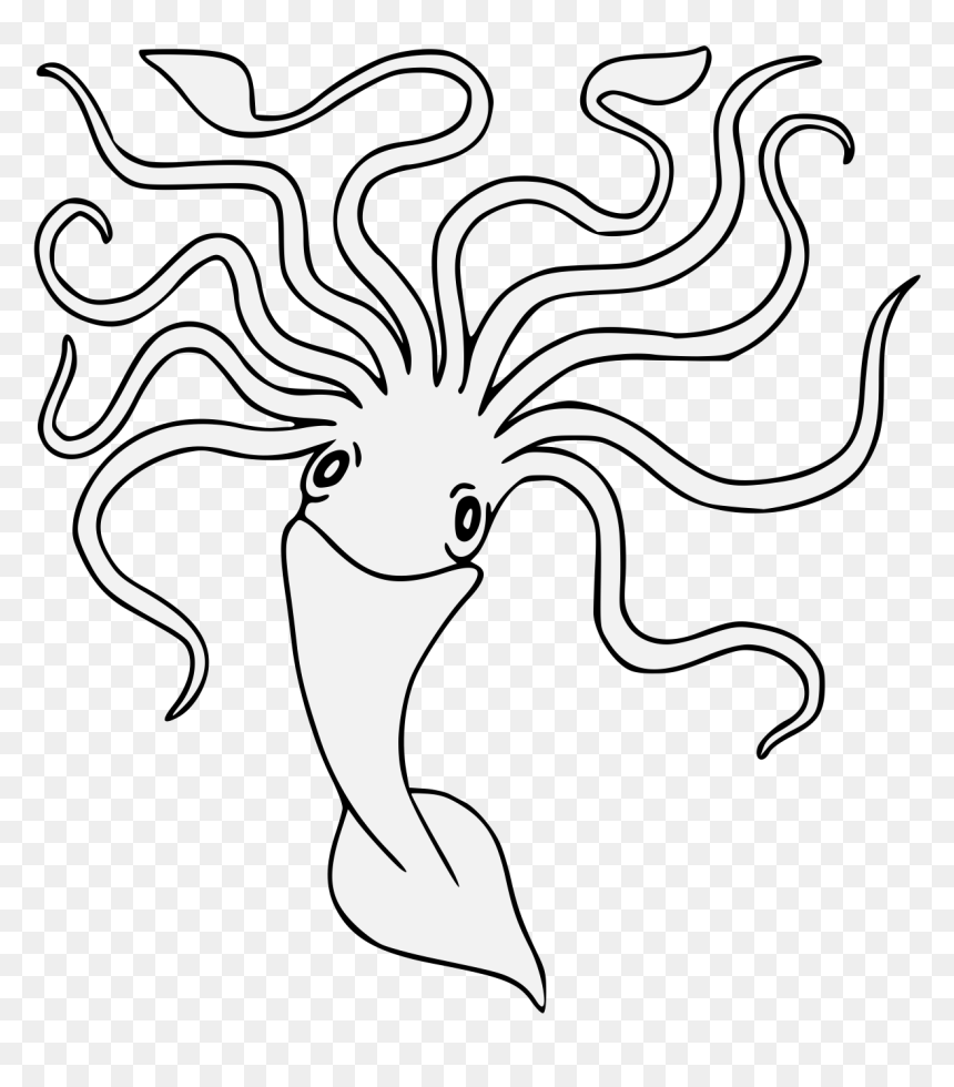 Kraken Squid Octopus Drawing Black And White - Kraken Clip Art, HD Png Download - kraken logo png
