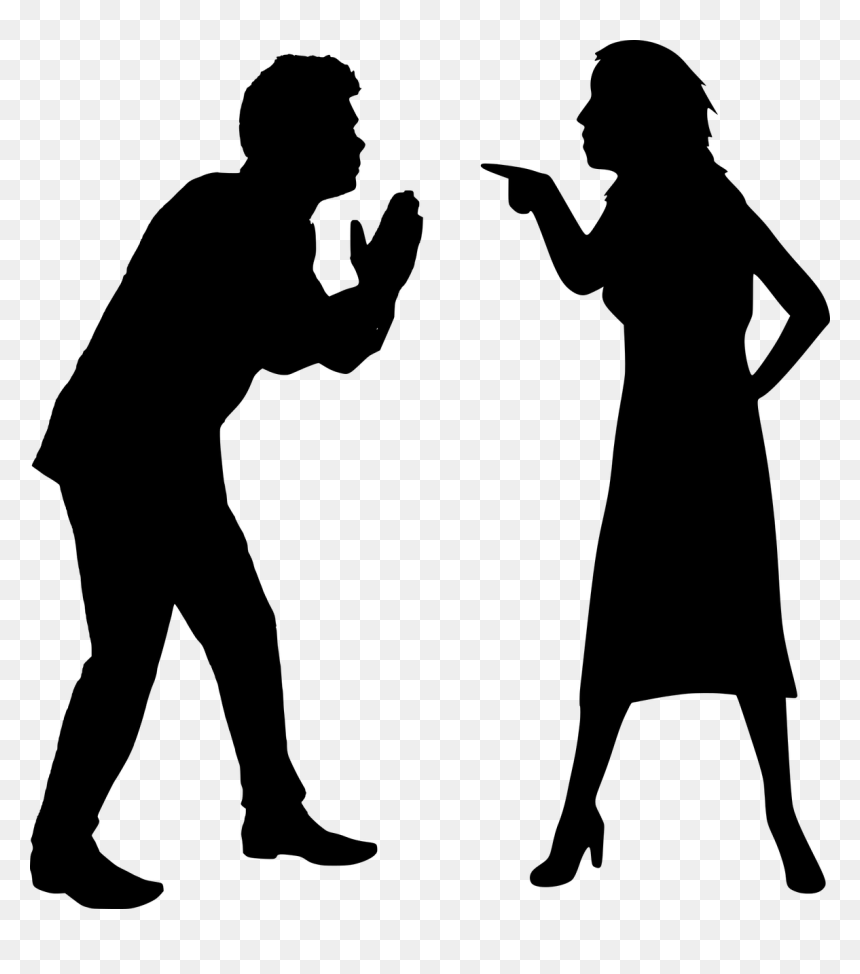 Mohamed Hassan/pixabay - Silhouette Of People Fighting, HD Png Download - people walking away silhouette png