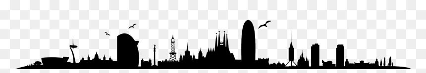 About Us - Barcelona Skyline Silhouette Png, Transparent Png - la skyline silhouette png