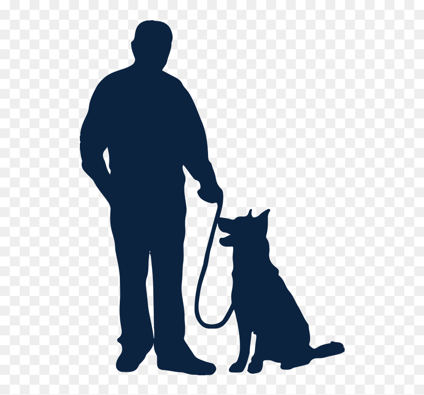 Man Walking Dog Silhouette, HD Png Download - people walking away silhouette png