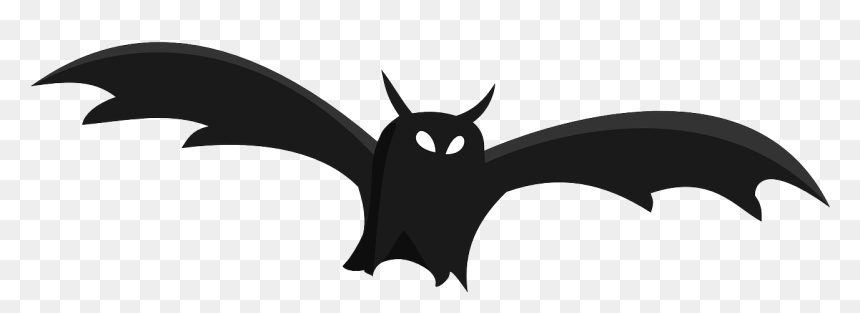 Bat Silhouette Black Animal Png Image - Bat Halloween Logo Transparent, Png Download - bats silhouette png
