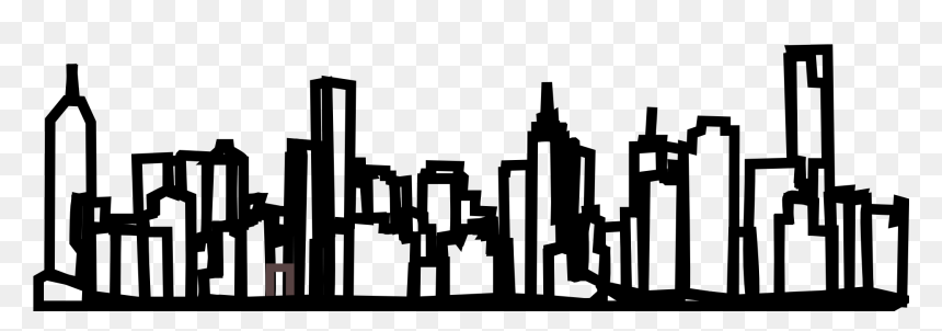 Ny Skyline Silhouette Png, Transparent Png - ny skyline silhouette png