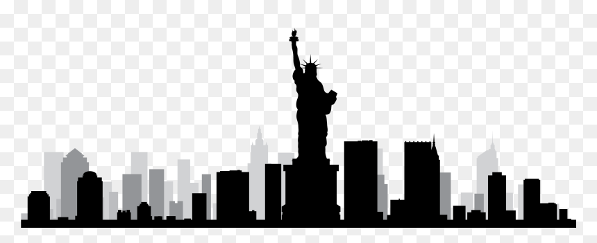 Thank You New York, HD Png Download - ny skyline silhouette png