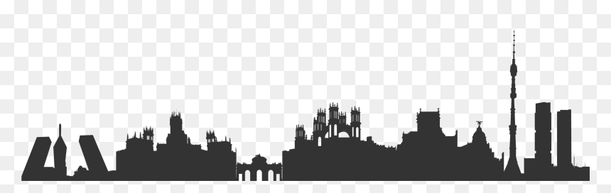 Madrid, HD Png Download - la skyline silhouette png