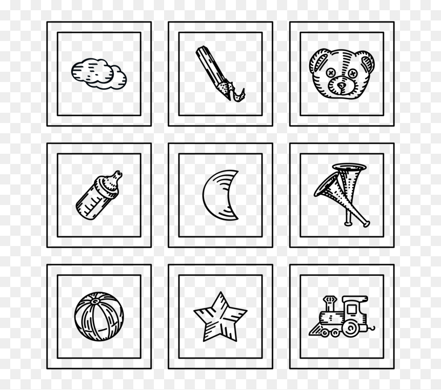 Line Art,square,angle - Toy, HD Png Download - teddy bear silhouette png