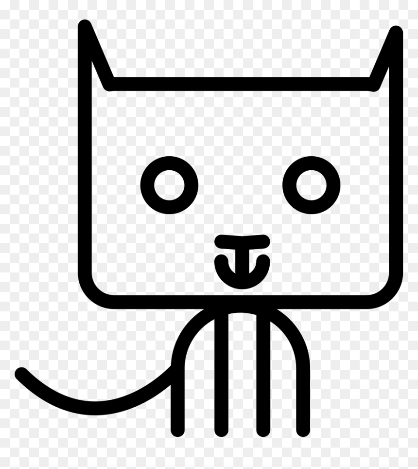Cat Cartoon Sitting Outline - Felinos Contorno Png, Transparent Png - sitting cat silhouette png