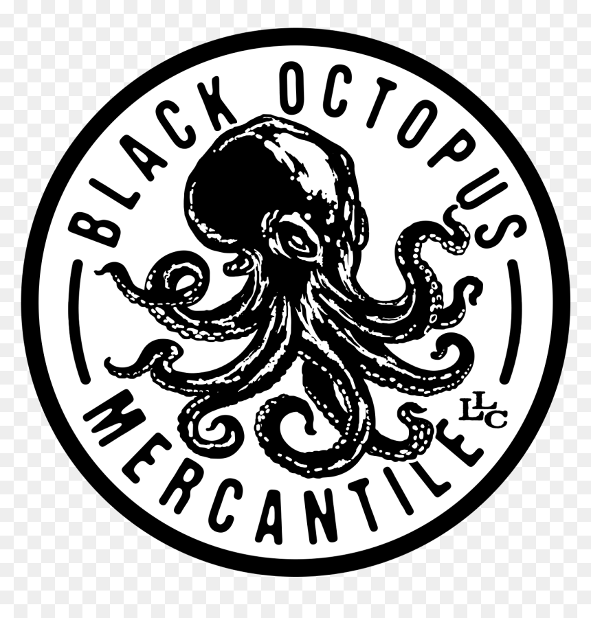 Black Octopus Mercantile - Black Octopus, HD Png Download - octopus silhouette png
