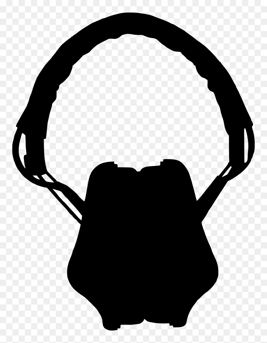 Music, HD Png Download - headphones silhouette png