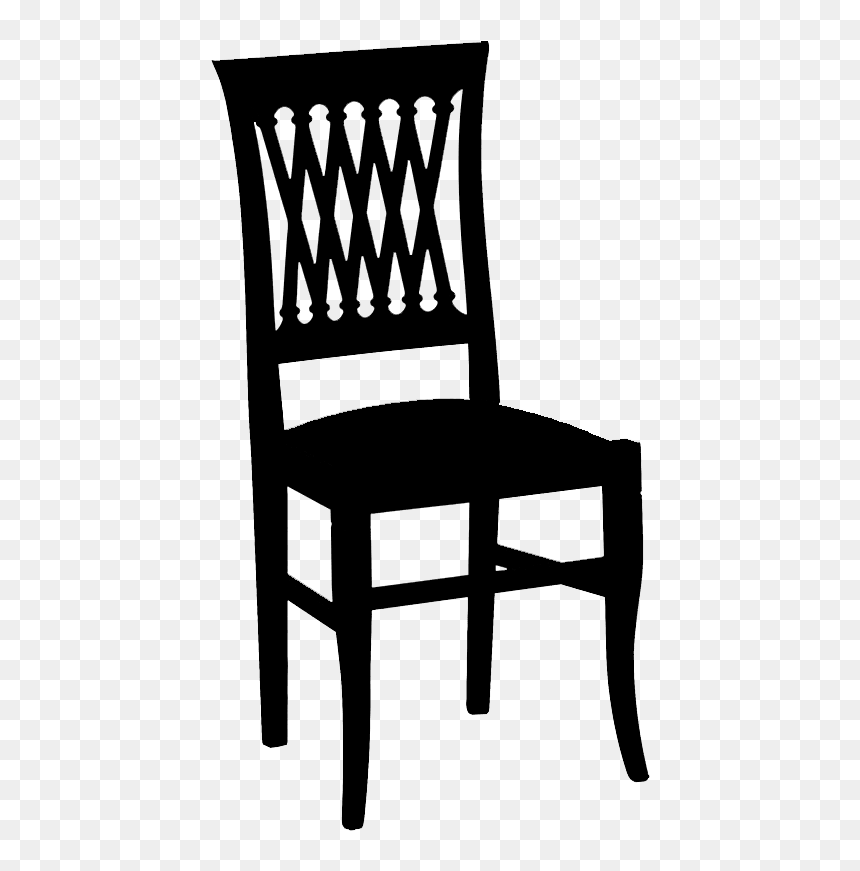 Chair Silhouette - Wooden Chair Silhouette, HD Png Download - chair silhouette png