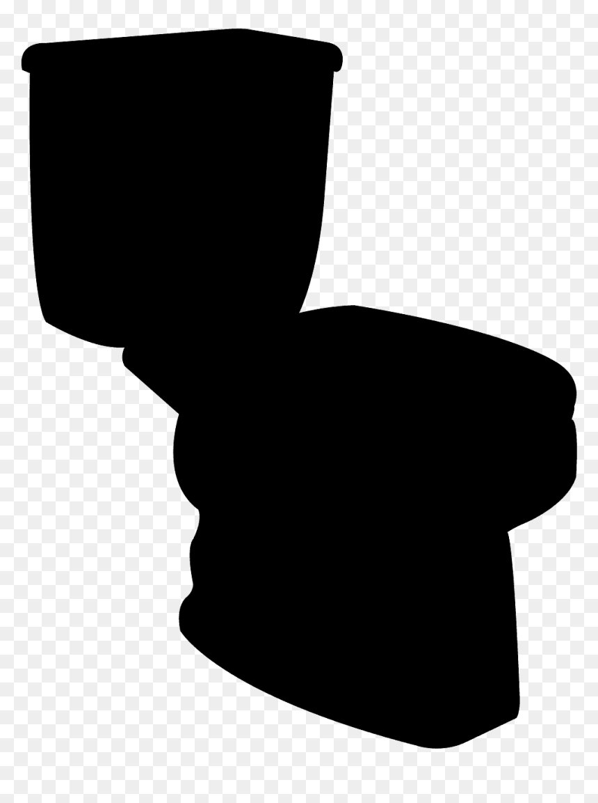 Silhouette Of A Toilet, HD Png Download - chair silhouette png