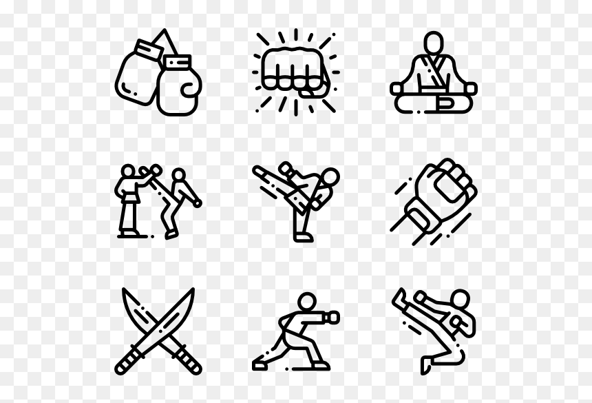 Vector Icon Design, HD Png Download - martial arts silhouette png
