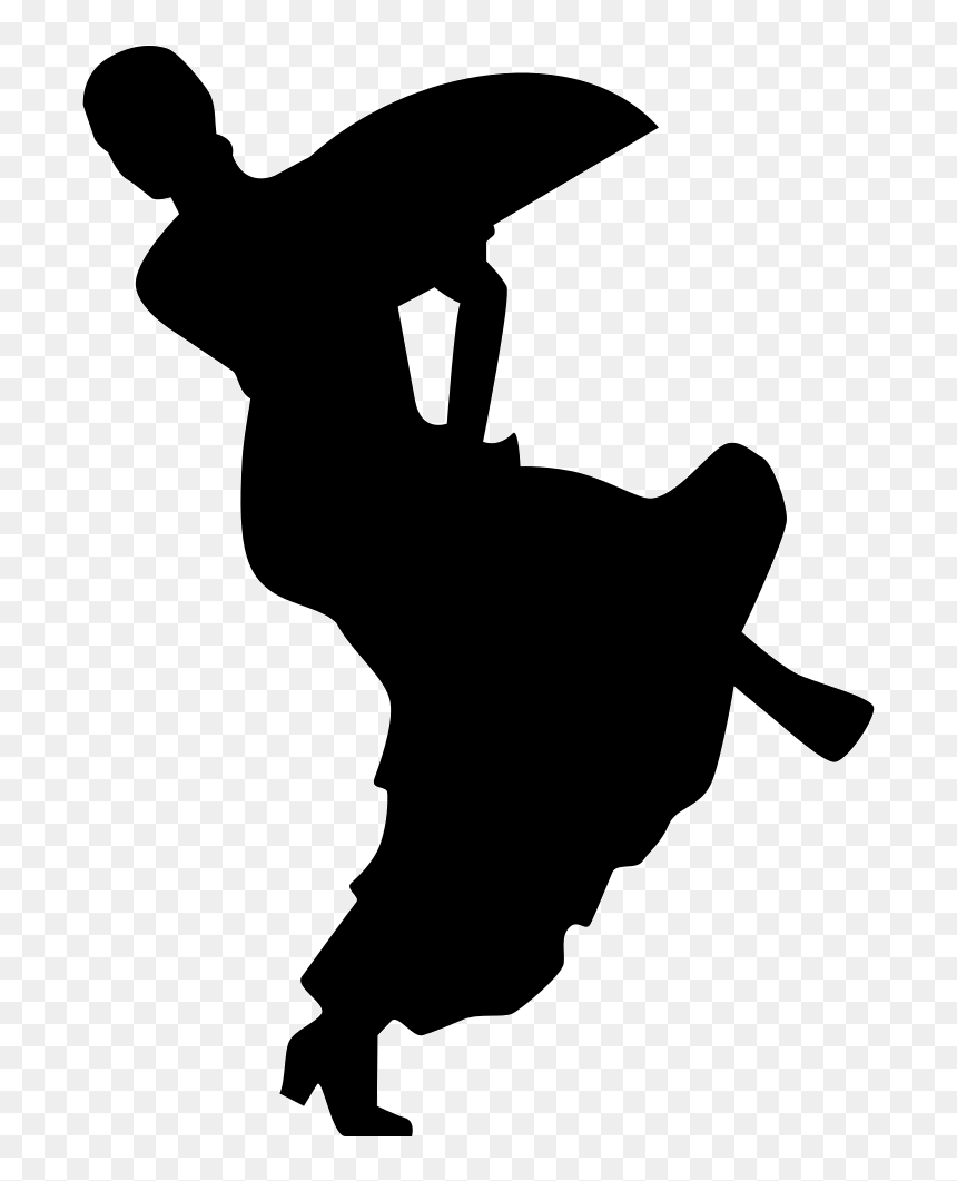 Flamenco Woman Dancer Silhouette - Flamenco Women Monochrome, HD Png Download - windmill silhouette png