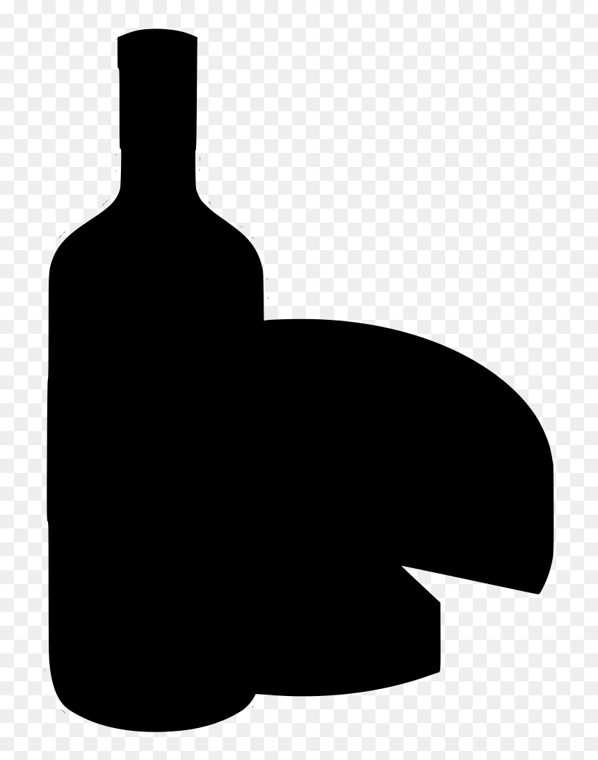 Glass Bottle, HD Png Download - bottle silhouette png