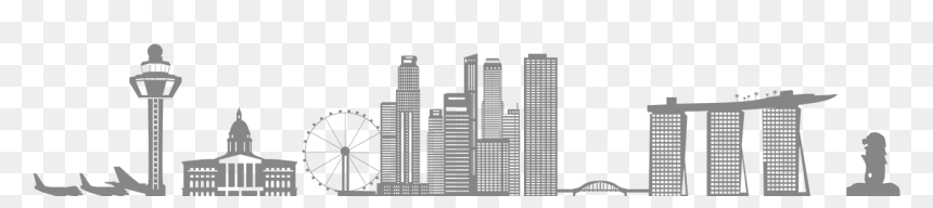 Singapore Png Transparent Singapore Images - Singapore Skyline Vector Png, Png Download - atlanta silhouette png