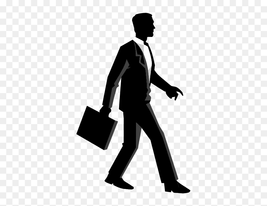 Euclidean Vector Silhouette Stock Illustration - Businessman Silhouette Vector Free, HD Png Download - business silhouette png