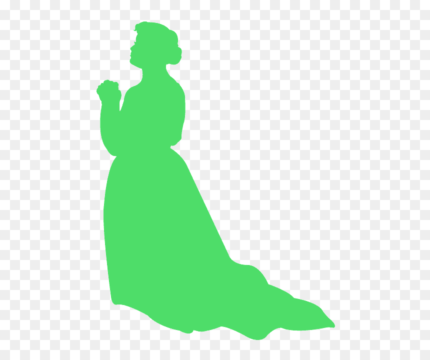 Silueta De Mujer Orando, HD Png Download - business silhouette png