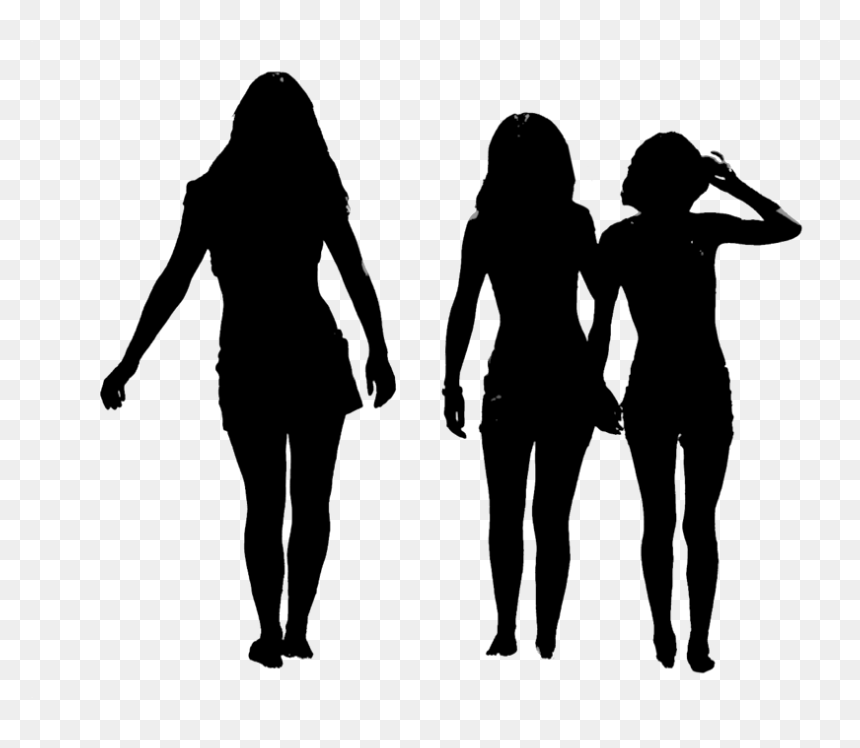 Silhouette Image Clip Art Drawing Photograph - People Silhouette Png S, Transparent Png - girls silhouette png