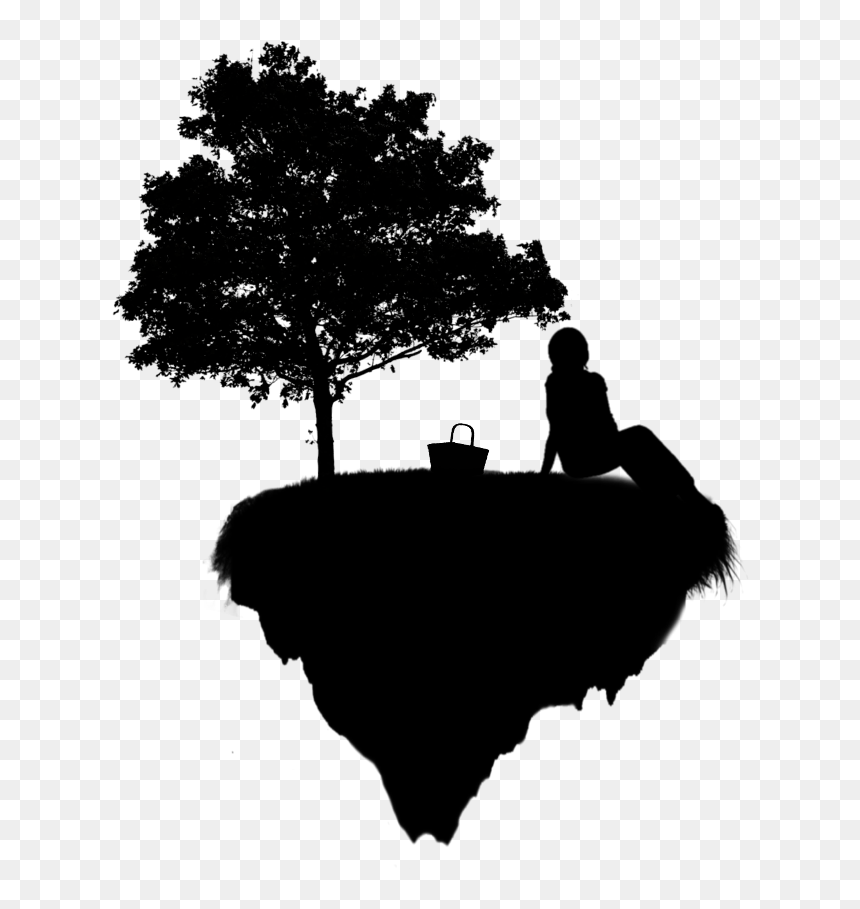 #island #night #evening #sky - Tree Silhouette Png, Transparent Png - island silhouette png
