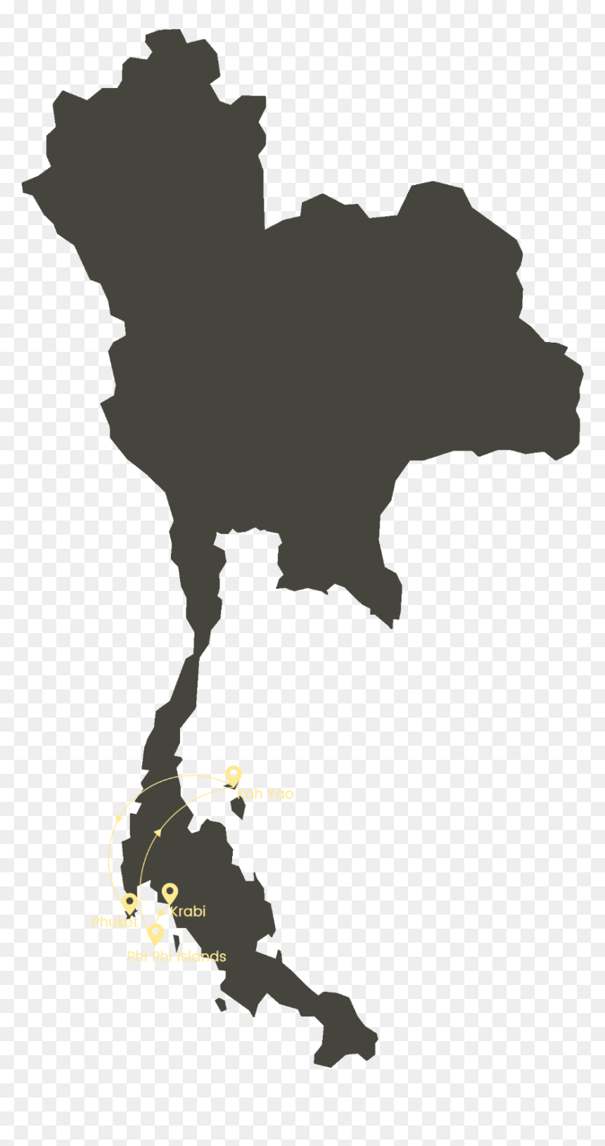 Exotic - Vector Thailand Map Png, Transparent Png - island silhouette png