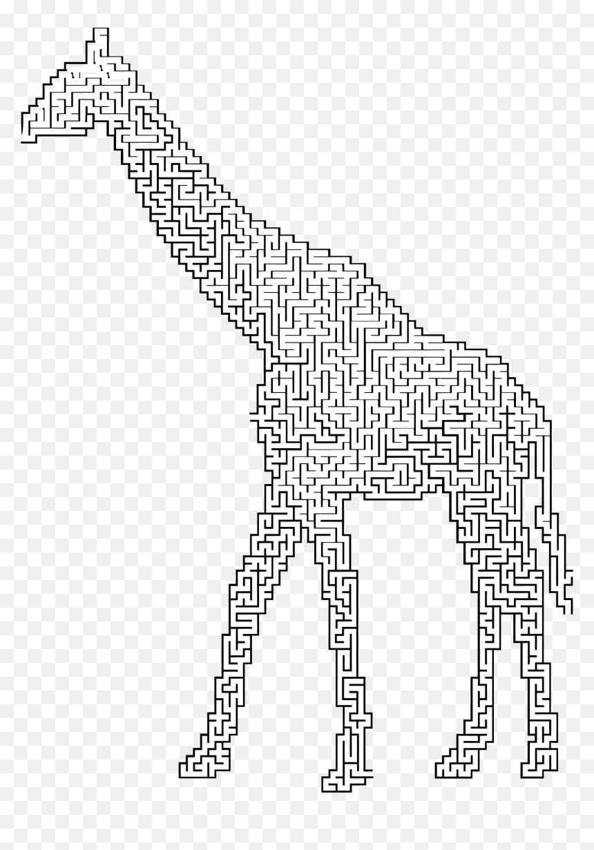 Giraffe Maze, HD Png Download - landscape silhouette png