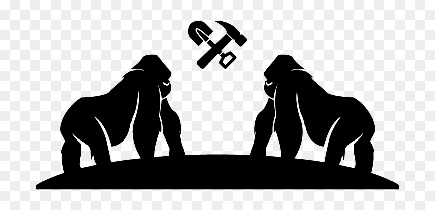 Gorilla Brothers Landscaping & Remodeling - Gorilla Walking Silhouette, HD Png Download - landscape silhouette png