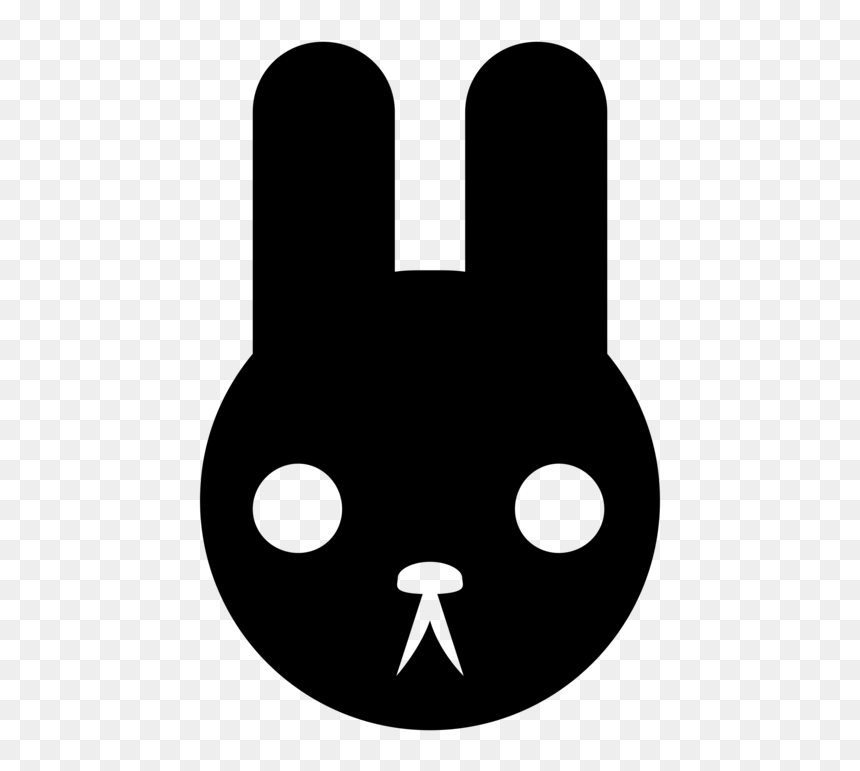 Hare European Rabbit Easter Bunny Whiskers Clipart - Circle, HD Png Download - easter bunny silhouette png