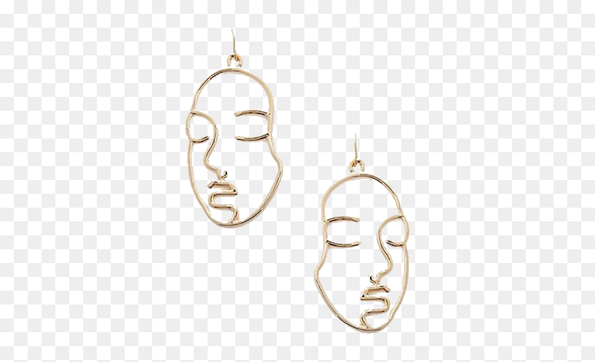 #gold #goldaesthetic #earrings #aesthetic #png #freetoedit - Face Earrings Forever 21, Transparent Png - asthetic png