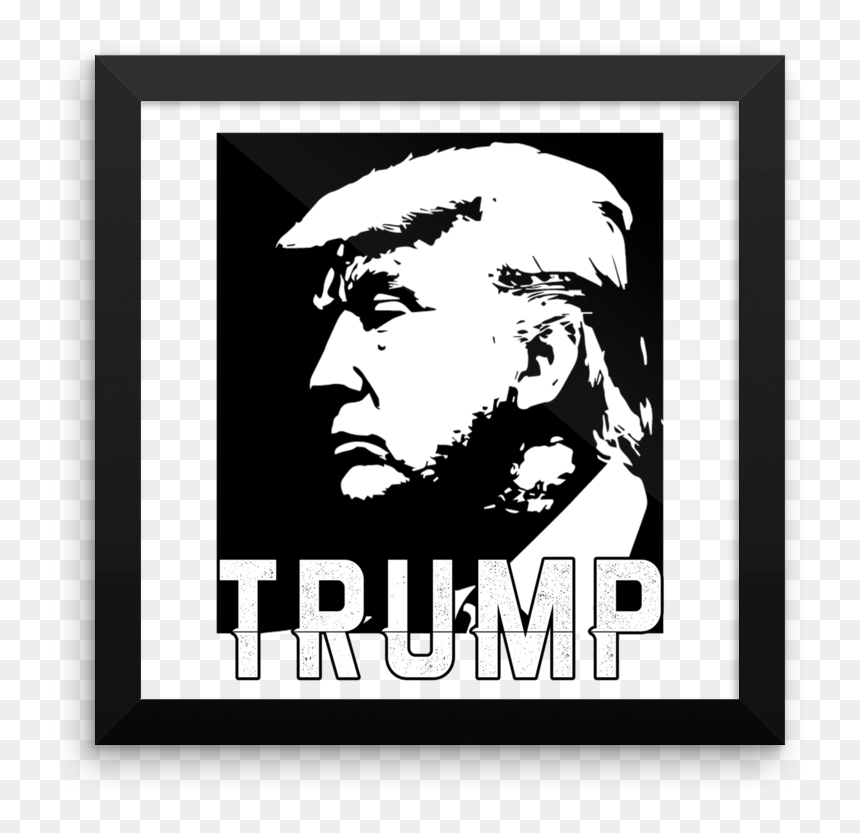 Donald Trump Black White Silhouette, HD Png Download - trump hair transparent png