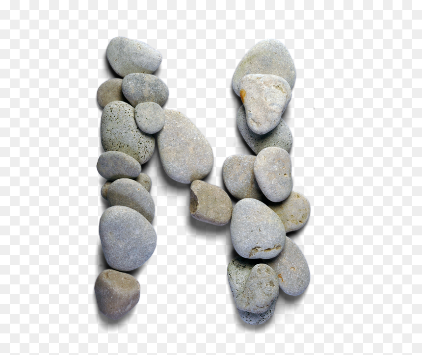 Letter N Of The Spa Stones Font - Pebble, HD Png Download - spa stones png
