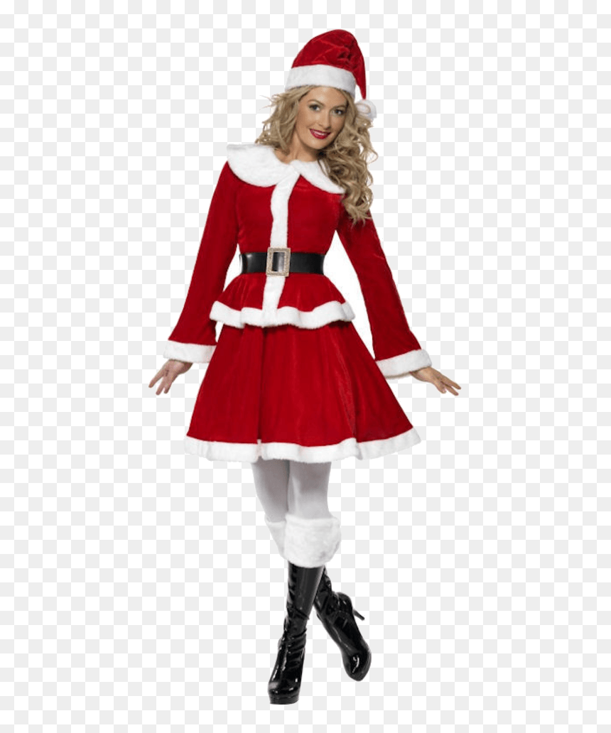 Miss Santa Costume Ladies, HD Png Download - santa outfit png