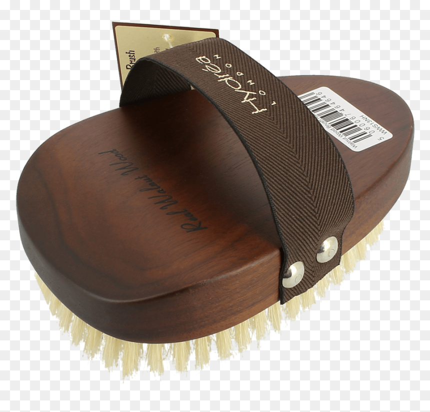 Hydrea Walnut Wood Dry Skin Brush - Slide Sandal, HD Png Download - brush heart png
