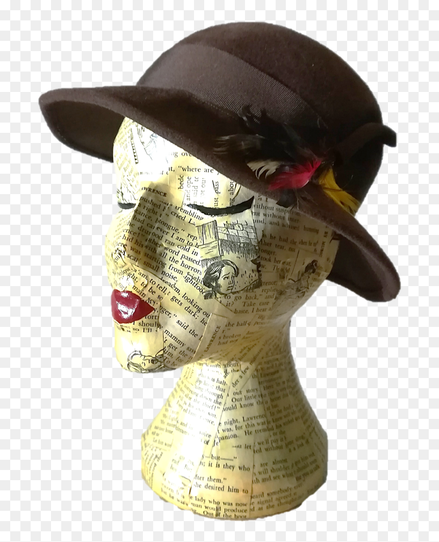 Brown Feather Hat, HD Png Download - feather hat png