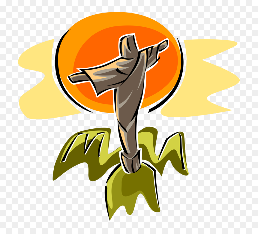 Vector Illustration Of Christ The Redeemer In Rio De - God Clipart, HD Png Download - christ the redeemer png