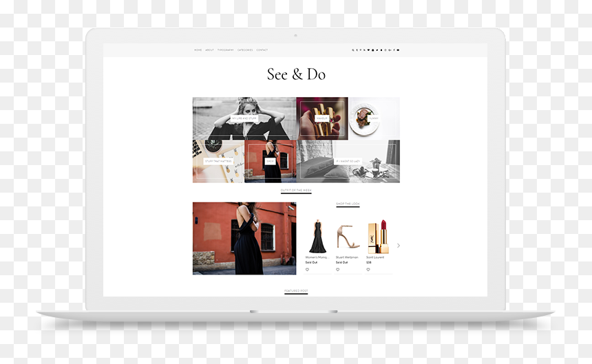 See & Do Blogger Template Left Right Layout Custom - Absolut Vodka, HD Png Download - underline design png