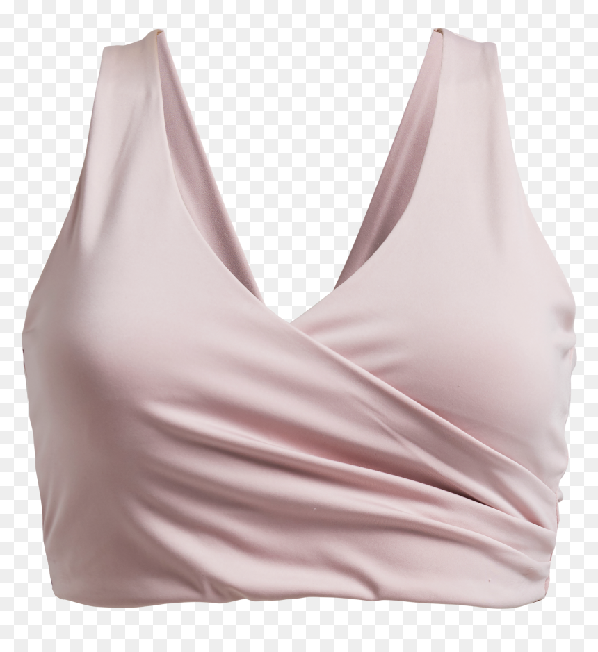Wrapped Sports Bra, Pale Pink - Active Tank, HD Png Download - pink effect png