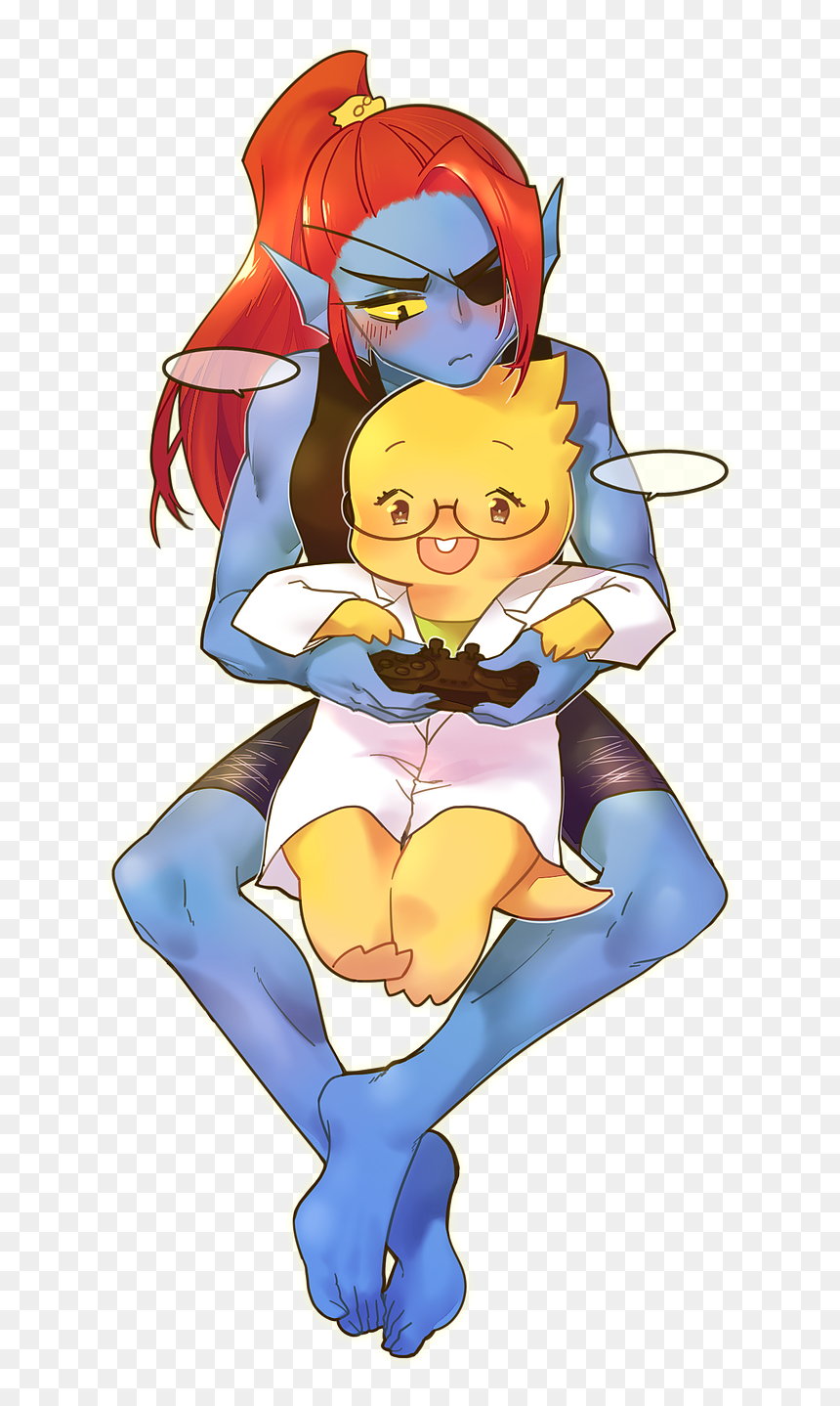 Cute Alphys X Undyne, HD Png Download - undertale alphys png