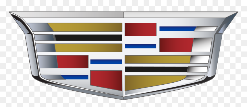 Car With Red And Yellow Logo, HD Png Download - cadillac logo png