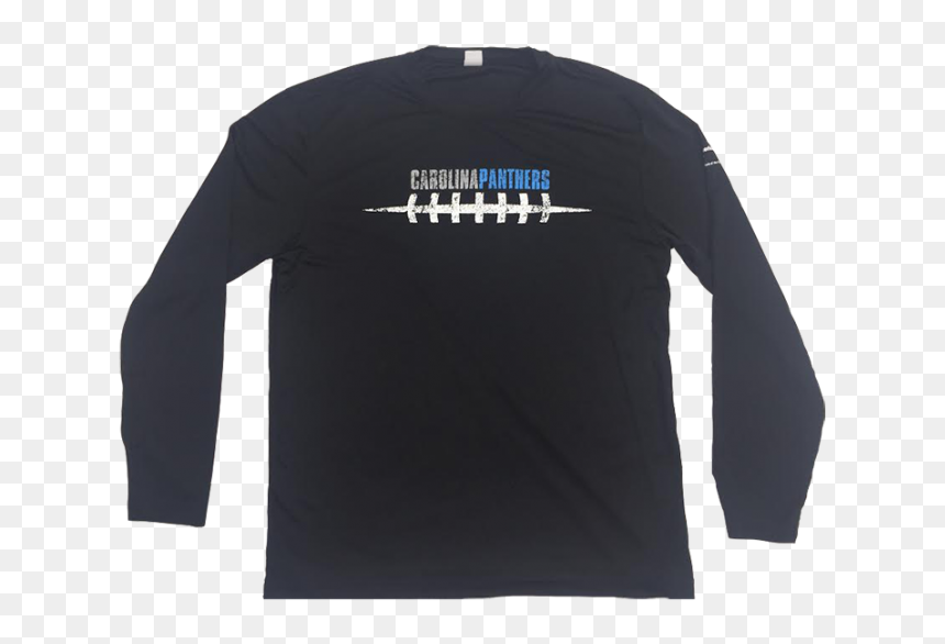 Long-sleeved T-shirt, HD Png Download - carolina panthers logo png