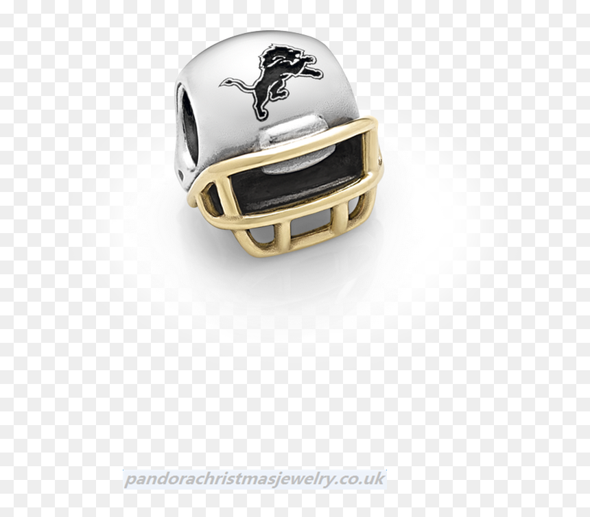 Pandora Detroit Lions Helmet Charms Up0218 - Panther Football Helmet Pandora Charm, HD Png Download - detroit lions helmet png
