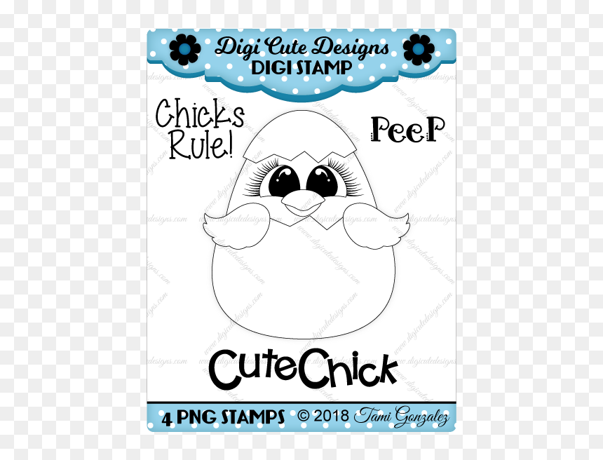 Cute Chick Digi Stamp-easter, Chick, Egg - Independence Day, HD Png Download - easter chick png