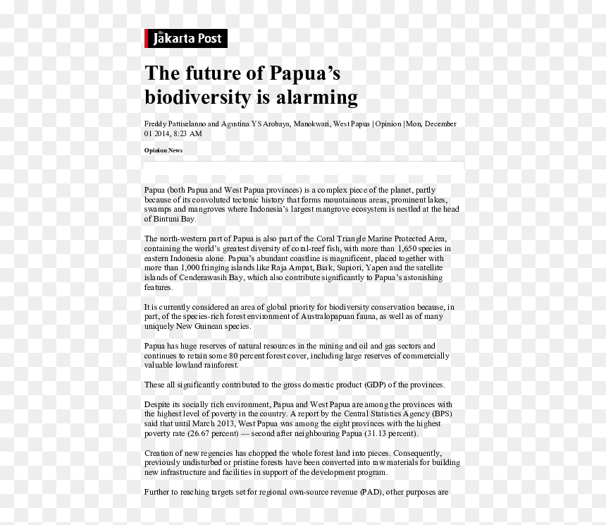 Jakarta Post, HD Png Download - freddy head png