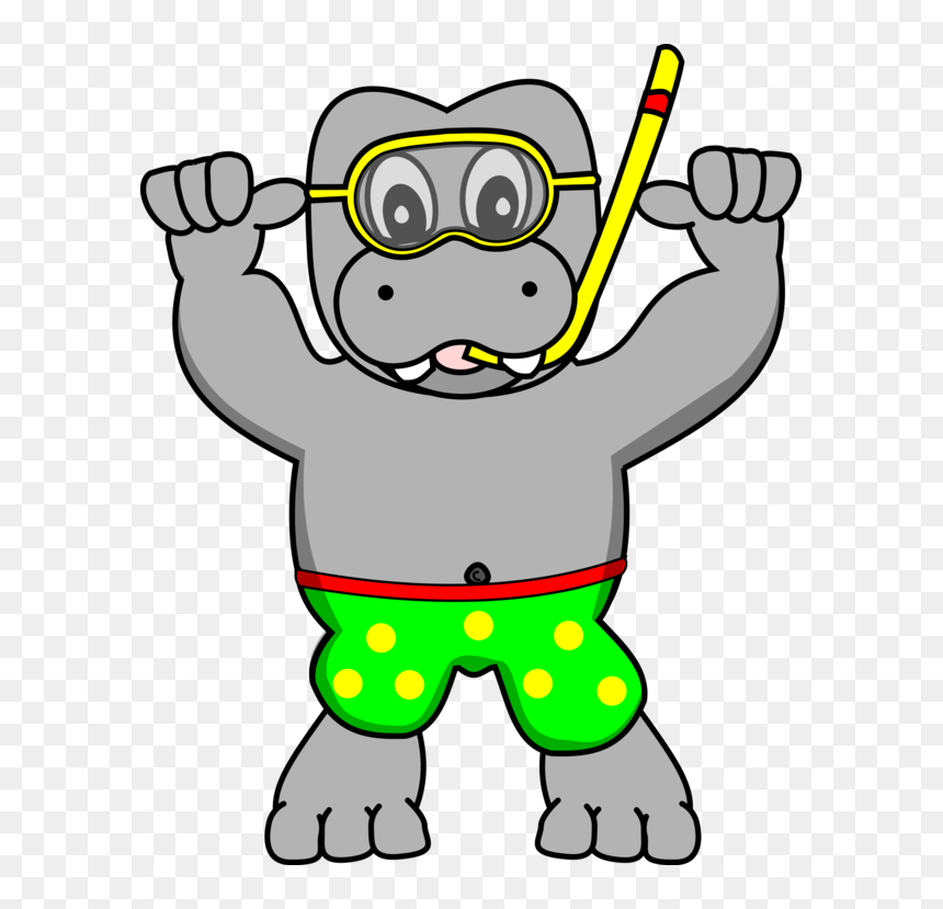 Plant,yellow,fictional Character - Jack Prelutsky Average Hippopotamus, HD Png Download - scuba mask png