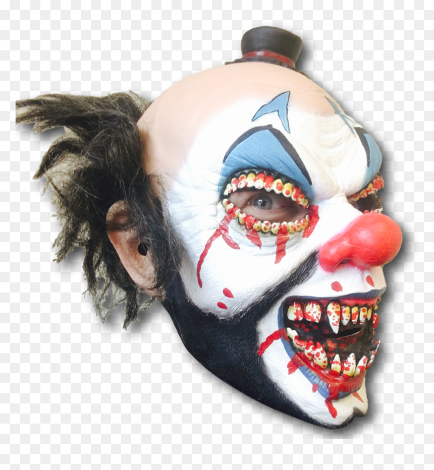 Scary Evil Top Hat Clown Mask - Mask, HD Png Download - scary clown face png
