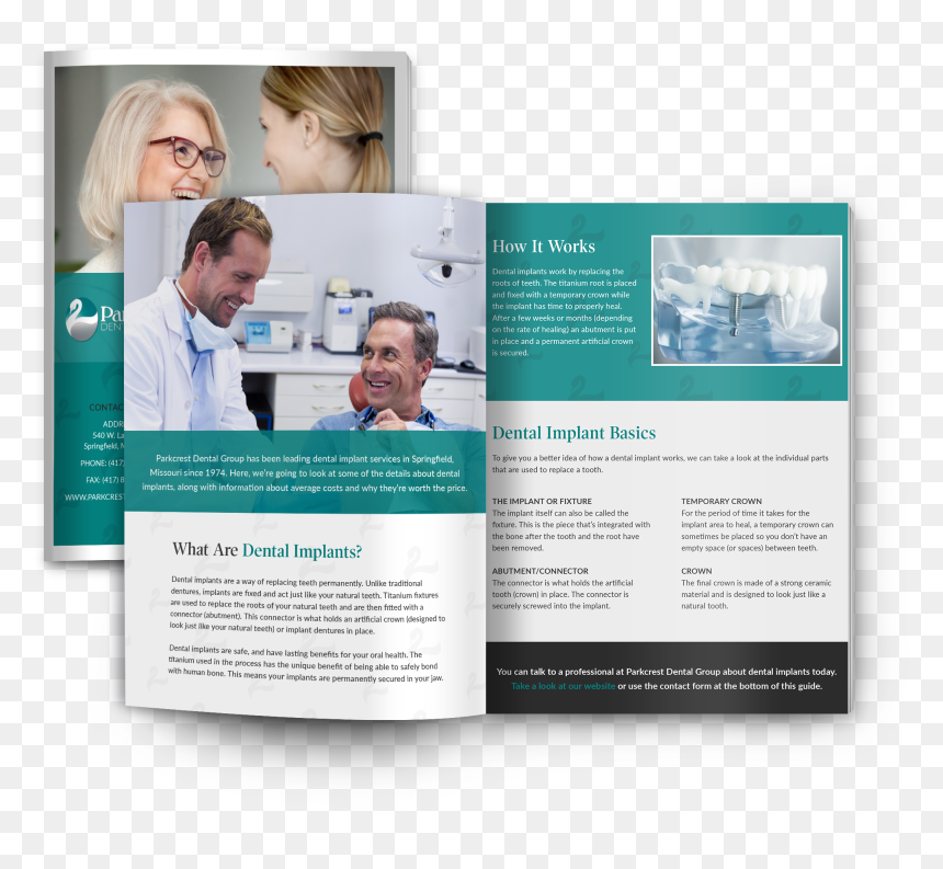 Parkcrest Dental Implant Guide - Flyer, HD Png Download - human teeth png