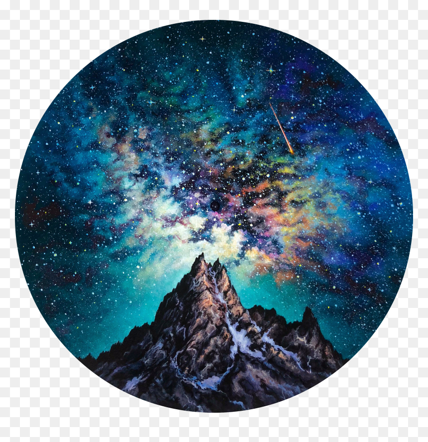 Space Painting On Records, HD Png Download - vinyl cover png