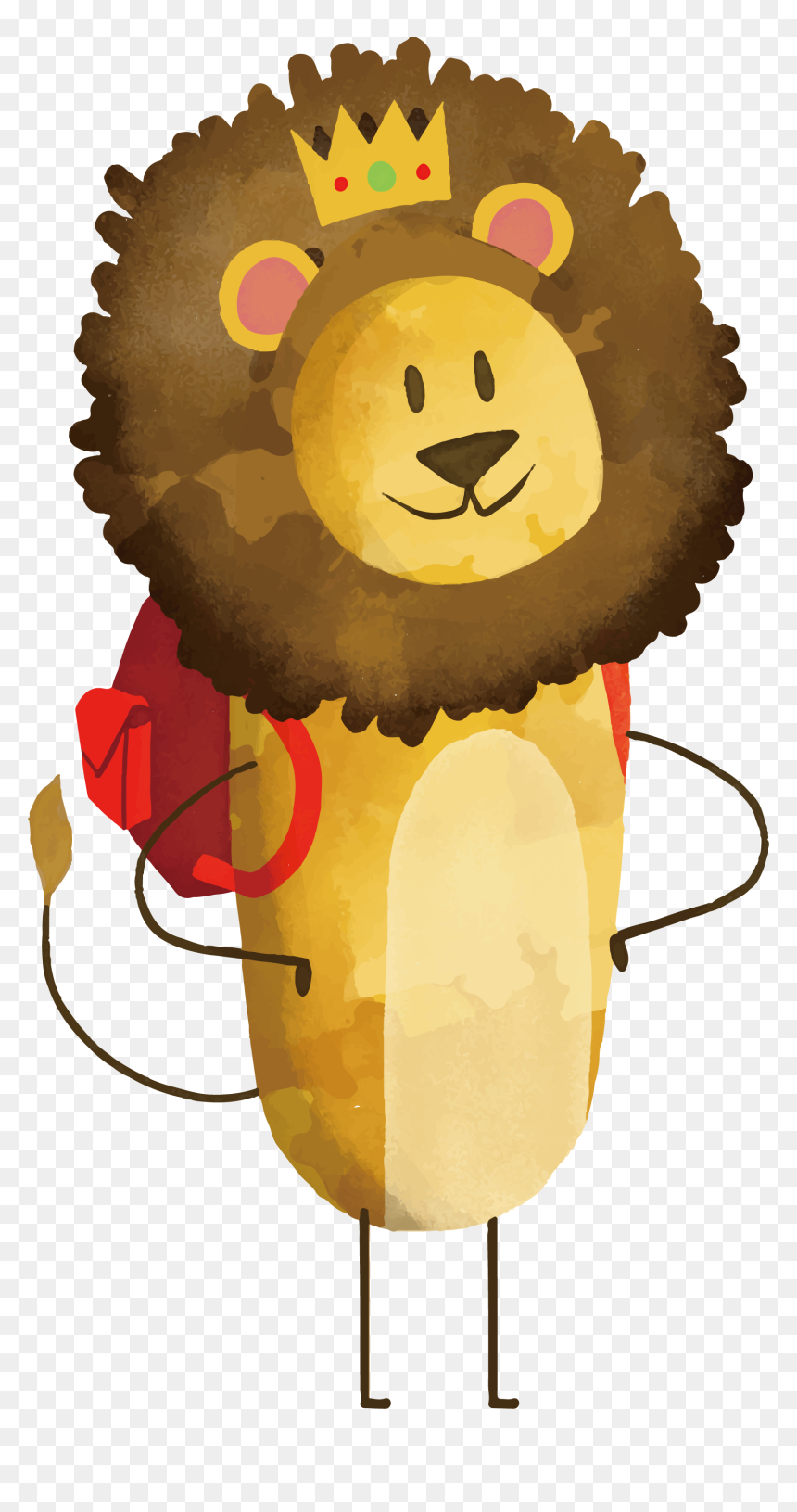 Lion Cartoon Tiger Illustration - Lion, HD Png Download - king cartoon png