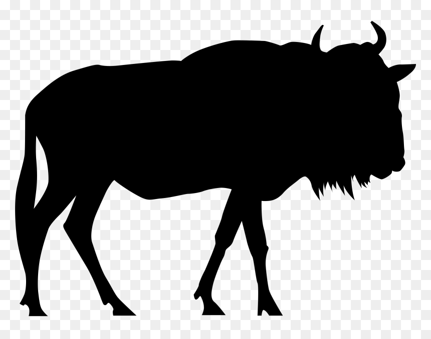 Transparent Eskimos Clipart - Wildebeest Silhouette Png, Png Download - camel silhouette png